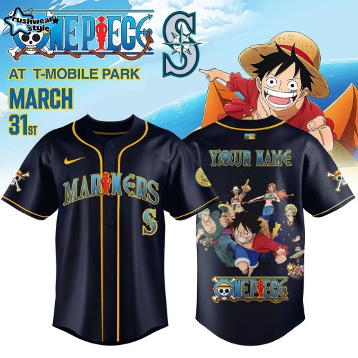 Seattle Mariners x One Piece Night 2026 Limited Edition Jersey Navy