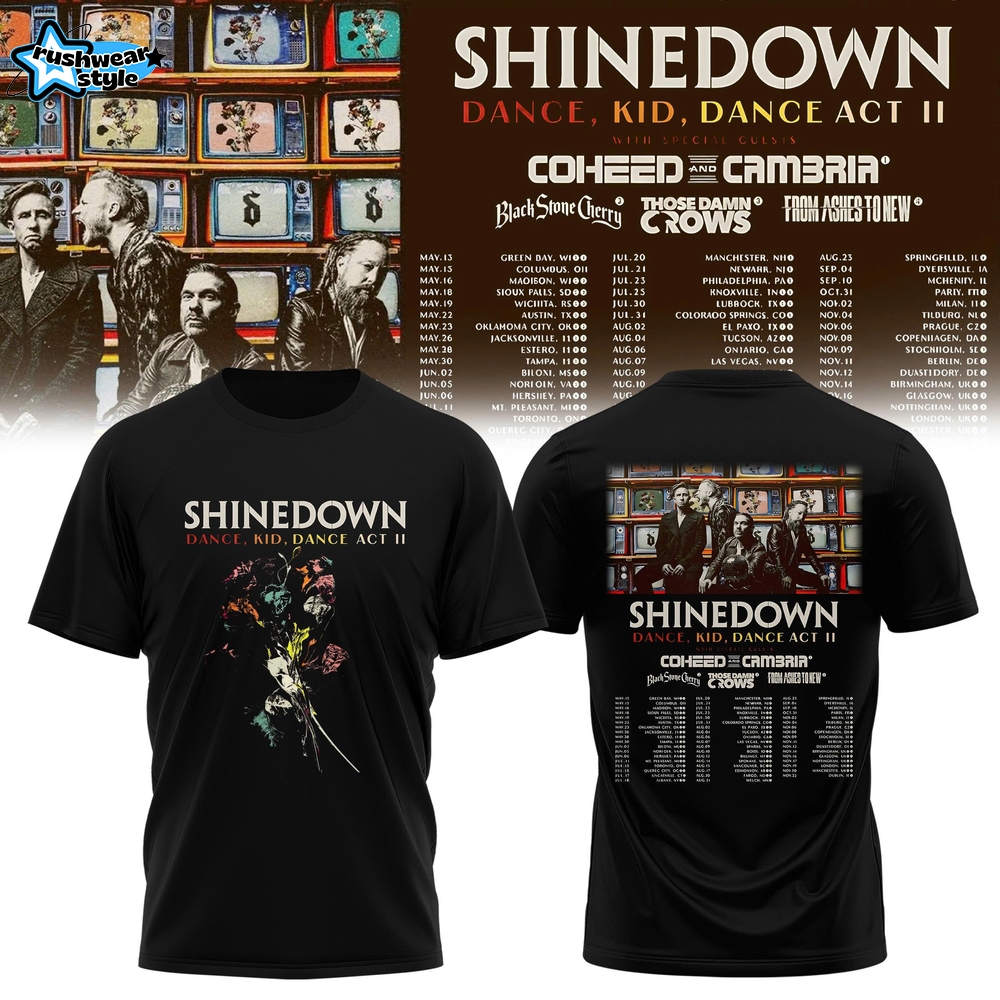 Shinedown Dance, Kid, Dance Act II Concert Tee Collection Shinedown Dance, Kid, Dance Act II Concert Tee Collection