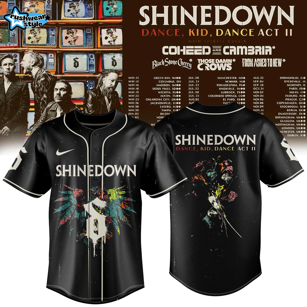 Shinedown Dance, Kid, Dance Act II World Tour Limited Jersey Shinedown Dance, Kid, Dance Act II World Tour Limited Jersey