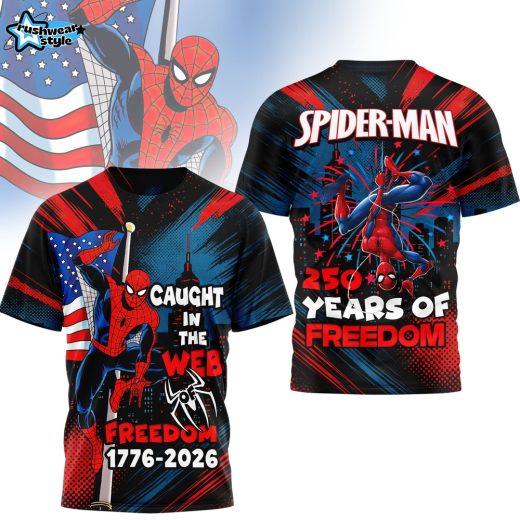 Spiderman 250 Years Caught In The Web Of Freedom Shirt