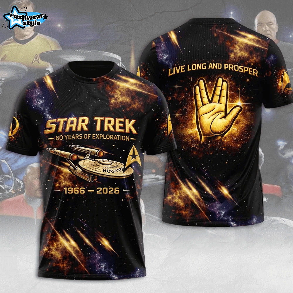 Star Trek "60 Years of Exploration" celebrating the 1966-2026 Anniversary Tshirt Star Trek "60 Years of Exploration" celebrating the 1966-2026 Anniversary Tshirt