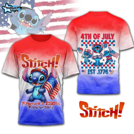 Stitch Disney's Lilo & Stitch America's 250th anniversary Tshirt
