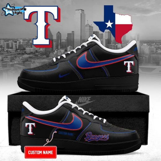 Texas Rangers 2026 AF1 Sneakers Texas Flag Map