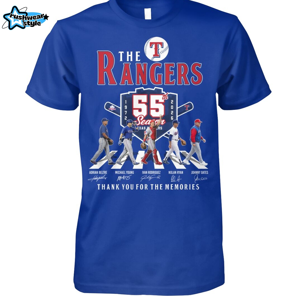 Texas Rangers 55th Season Commemorative Graphic T-Shirt Texas Rangers 55th Season Commemorative Graphic T-Shirt