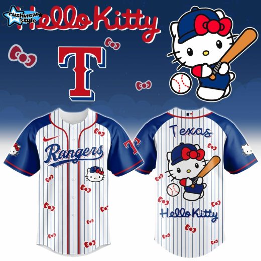 Texas Rangers Hello Kitty 2026 Special Edition Baseball Jersey