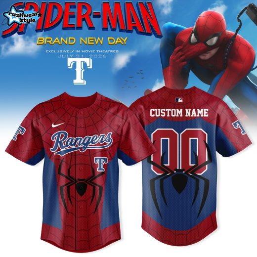 Texas Rangers MLB x Spider-Man 2026 Custom Jersey