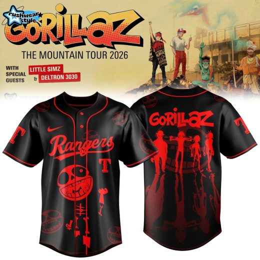 Texas Rangers x Gorillaz — The Mountain Tour 2026 North America Edition Jersey