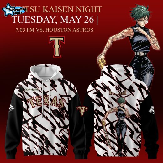 Texas Rangers x Jujutsu Kaisen 2026 Hoodie MakiZenin