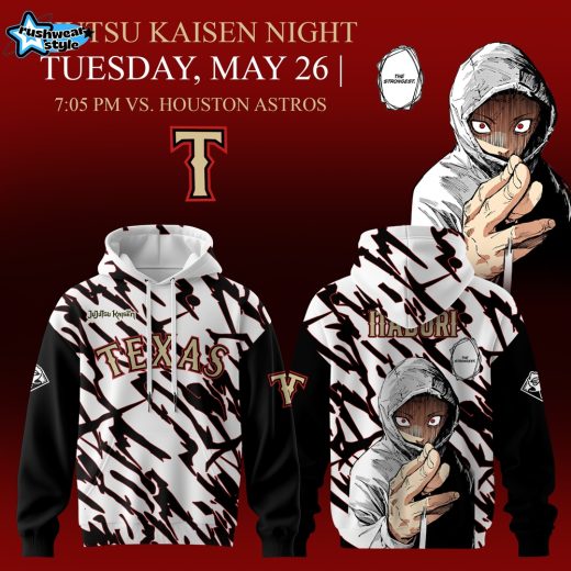 Texas Rangers x Jujutsu Kaisen 2026 Hoodie Yuji Itadori