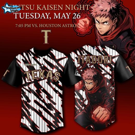 Texas Rangers x Jujutsu Kaisen Night 2026 Jersey Collection ( Itadori )