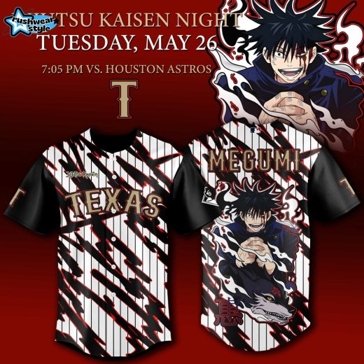 Texas Rangers x Jujutsu Kaisen Night 2026 Jersey Collection ( Megumi )