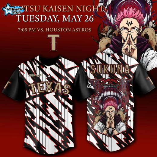 Texas Rangers x Jujutsu Kaisen Night 2026 Jersey Collection ( Sukuna )