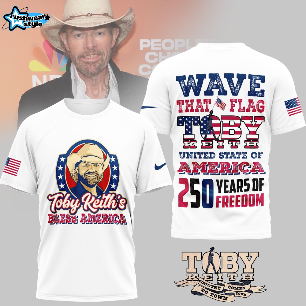 Toby Keith 250 Years Of America 2026 White T-Shirt Toby Keith 250 Years Of America 2026 White T-Shirt
