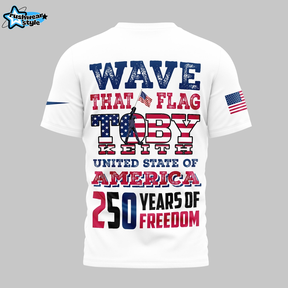 Toby Keith 250 Years Of America 2026 White T-Shirt Toby Keith 250 Years Of America 2026 White T-Shirt