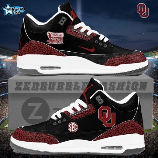 University of Oklahoma Sooners Custom AJ3 Sneakers 2026