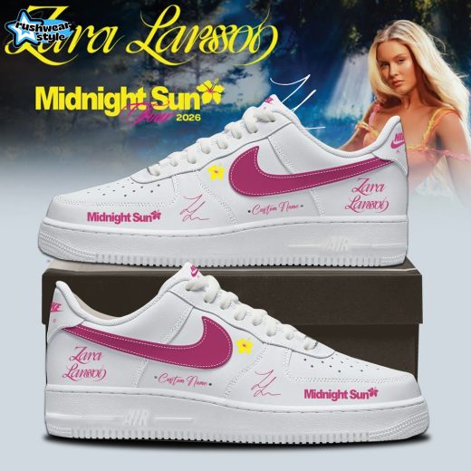 Zara Larsson ”Midnight Sun Tour” 2026 Limited Edition Signature – Pink AF1 Shoes